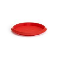 Lekue Perforated Quiche Pan, 11&quot;, Red