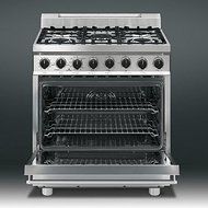 Smeg C30GGXU1 30" Free Standing Gas Range with 5 Gas Burners and 3 Cooking Modes, Stainless Steel N5