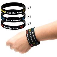 Pokemon Go Theme Silicone Wristband Bracelets [Set of 3] - Mystic [Blue] (1), Valor [Red] (1), Instinct [Yellow... N24