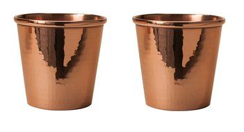 Sertodo Apa Cups, set of 4, Hammered Copper, 18 fluid ounces N6