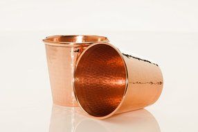 Sertodo Apa Cups, set of 4, Hammered Copper, 18 fluid ounces N7