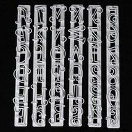 Whitelotous 6pcs Alphabet Number Letter Cake Decorating Mold Fondant Icing Cutter Mould Set N3