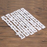Whitelotous 6pcs Alphabet Number Letter Cake Decorating Mold Fondant Icing Cutter Mould Set N4
