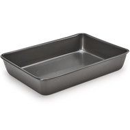 BLACK+DECKER 83392 Commercial Nonstick Oblong Cake Pan, 13&quot; x 9&quot;, Gray N4
