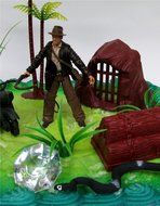 Indiana Jones Birthday Cake Topper Set Featuring Indiana Jones and Themed Decorative Pieces N7