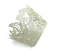 Yansanido 12 set pink Filigree Artistic Bake Little Vine Lace Laser Cut Cupcake Wrapper Cup Muffin Case Trays... N72