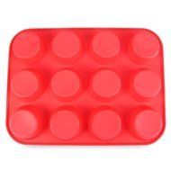 Cake Tools Fondant Kitchen Bakeware Silicone Metal Non-Stick 12 Cups Cupcake Baking Tray Mousse Cake Mold Muffin... N2