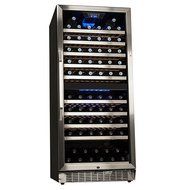 EdgeStar 110 Bottle Built-In Dual Zone Wine Cooler - Stainless Steel and Black N5