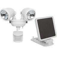 New MAXSA INNOVATIONS 44217 Solar-Powered Dual Head LED Security Spotlight (White)