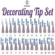 30 Piece Cake Decorating baking tools set- 26 Stainless Steel tips in Storage Case-Flower nail- ONLY KIT with... N9