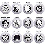 Russian Piping Tips &amp; Icing Tips Complete Bundle | 18 Pcs/Set | 304 Stainless Deluxe Nozzles Buttercream Decorating... N6