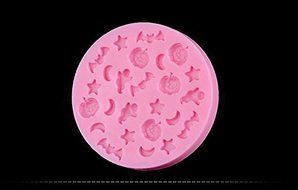 Topnew-Candy Cavity Silicone Chocolate Mold Candy and Gummy Moulds Star Moon H1627 N6