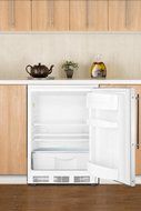 Summit FF6BI7FR: Commercially approved built-in undercounter all-refrigerator with stainless steel door frame...