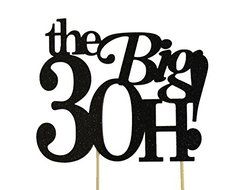 All About Details Black The Big 3OH! Cake Topper N3