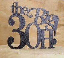 All About Details Black The Big 3OH! Cake Topper N4