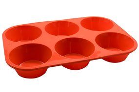 Marathon Housewares KW200016RD Premium Silicone Bakeware Jumbo Muffin Pan, Red N17