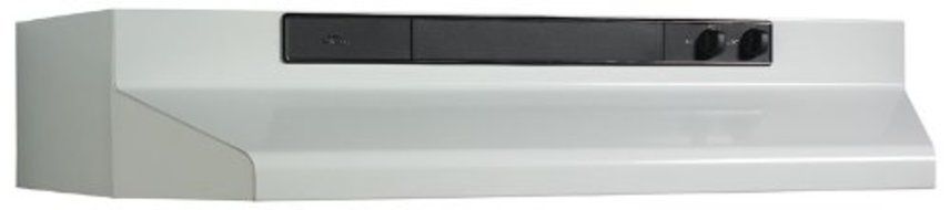Broan 463001 Under-Cabinet Range Hood with Infinitely Adjustable Speed Control, 30-Inch, White N3