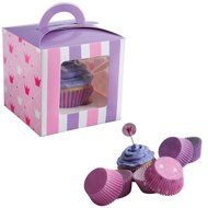 TwiceBooked Princess Party Cupcake Party Set of 24 - Cupcake Boxes, Liners &amp; Flag Picks N5