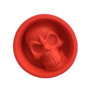 Cherryard DIY Handmade Mold Halloween Theme Skull Shape Silicone Muffin Cup for Making Pudding Cake,1 Pack N4
