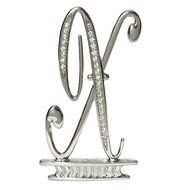 Ivy Lane Design Monogram Crystal Cake Top Letter E, Silver, 4-1/2-Inch N8