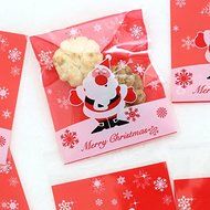 LingStar 100PCS Clear Christmas Gifts White Snowflake Bake Cookies Biscuit Candy Plastic Packaging Bags N18
