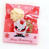 LingStar 100PCS Clear Christmas Gifts White Snowflake Bake Cookies Biscuit Candy Plastic Packaging Bags N20