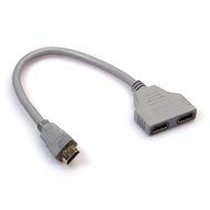 GBSELL HDMI 1 to 2 Split Double Signal Adapter Convert Cable for Video TV HDTV Gray N2