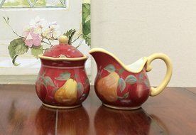 Red Orchard Ceramic 3-Piece Bowl Set, 8-3/8"W, 82769 by ACK N22