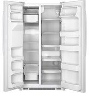 GE GSE25ETHWW 24.7 Cu. Ft. White Side-By-Side Refrigerator - Energy Star N5
