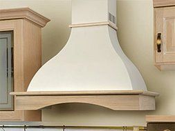 Range Hood Wall Mounted Wood 36" CHR-114 NT AIR. Made in Italy.