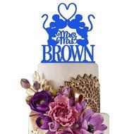 Sugar Yeti Made In USA Personalized Wedding Cake Topper Mrs Minnie Heart Mr Mickey #1 Black N12