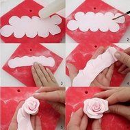 NALATI 3Pcs Mixed Sizes 3D Cake Rose Flower Mould Fondant Cake Cookie Decorating Sugarcraft Cutter Roses Mold... N5