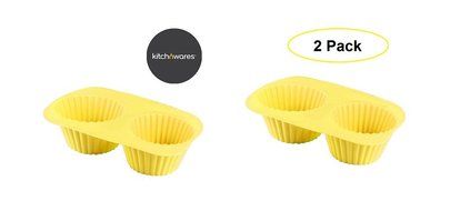 Silicone Baking Cups ,Cupcake Liner, Muffin Cups Nonstick Heat-Resistant Flexible Food Grade Set Of 2 -(Red) .... N3