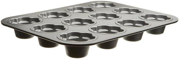 Chicago Metallic 12-Cup Dainty Daisy-Cupcake Pan N2