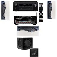 Klipsch R-2502-W II In-Wall Speaker (LCR) 3.1 Denon AVR-X2100W 7.2