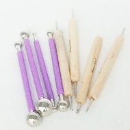 Funshowcase Ball Tool Shape Sculpting Modeling Tools 8-pieces Set for Fondant Gum-paste Flower Petal Leaf and... N4