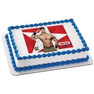 World Wrestling John Cena Edible Cake, Cupcake Cookie Image (1/4 Sheet)