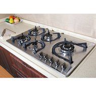 Windmax Hot 34" Stainless Steel Built-in 5 Burner Stove Gas Hob Cooktop Cooker Cook Tops N3