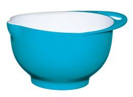 24cm Blue White Colourworks Two Tone Melamine Mixing Bowl N3