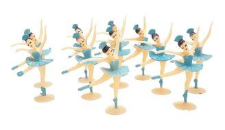 12 Ballerinas Party Favors Ballerina Cupcake Toppers N2