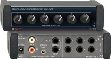 Stereo Headphone Distribution Amp - 1X6 Rear-Panel Outputs