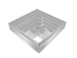1 X 6 Tier Square Multilayer Wedding birthday Anniversary Cake Baking Tins - Cake Pans - Cake Tins N2
