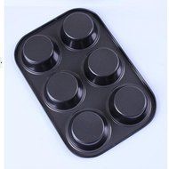 PETMALL 6 Cup Muffin Tin Cup Cake Pan Tray Mould Non Stick Carbon Steel Bake Bakeware Pan Tray Tin Mould Mold...