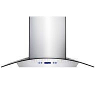 30 Inch Wall Mount Stainless Steel Kitchen Range Hood with Glass Canopy N3