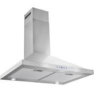Perfetto Kitchen and Bath 30" Convertible Wall Mount Range Hood in Stainless Steel with LEDs and Push Controls N10