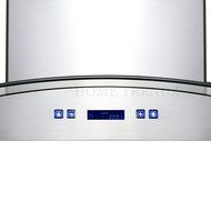 30 Inch Wall Mount Stainless Steel Kitchen Range Hood with Glass Canopy N5