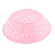 uxcell Plastic Hollow Out Fruit Vegetable Plate Basket Tray 24cm Dia Purple N9