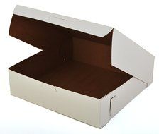 Southern Champion Tray 0953 Premium Clay-Coated Kraft Paperboard White Non-Window Lock Corner Bakery Box, 9" Length... N2