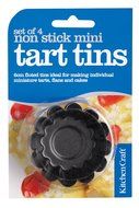 Set Of 4 Mini 6cm Non-stick Fluted Tart Tins Individual Pie Tart Pastry Tins N2