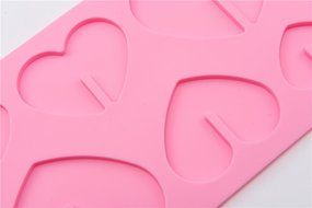 6 Cavity Big&amp;Small Love Heart Shape Silicone Cake Chocolate Baking Mold for Microwave Oven N7